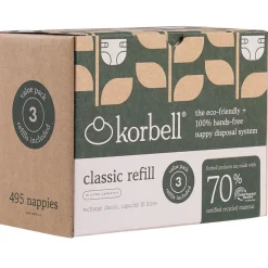 Luieremmers*KORBELL navullingen Classic 3-pack wit
