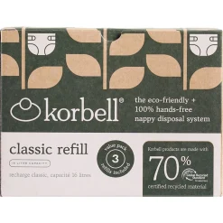 Luieremmers*KORBELL navullingen Classic 3-pack wit
