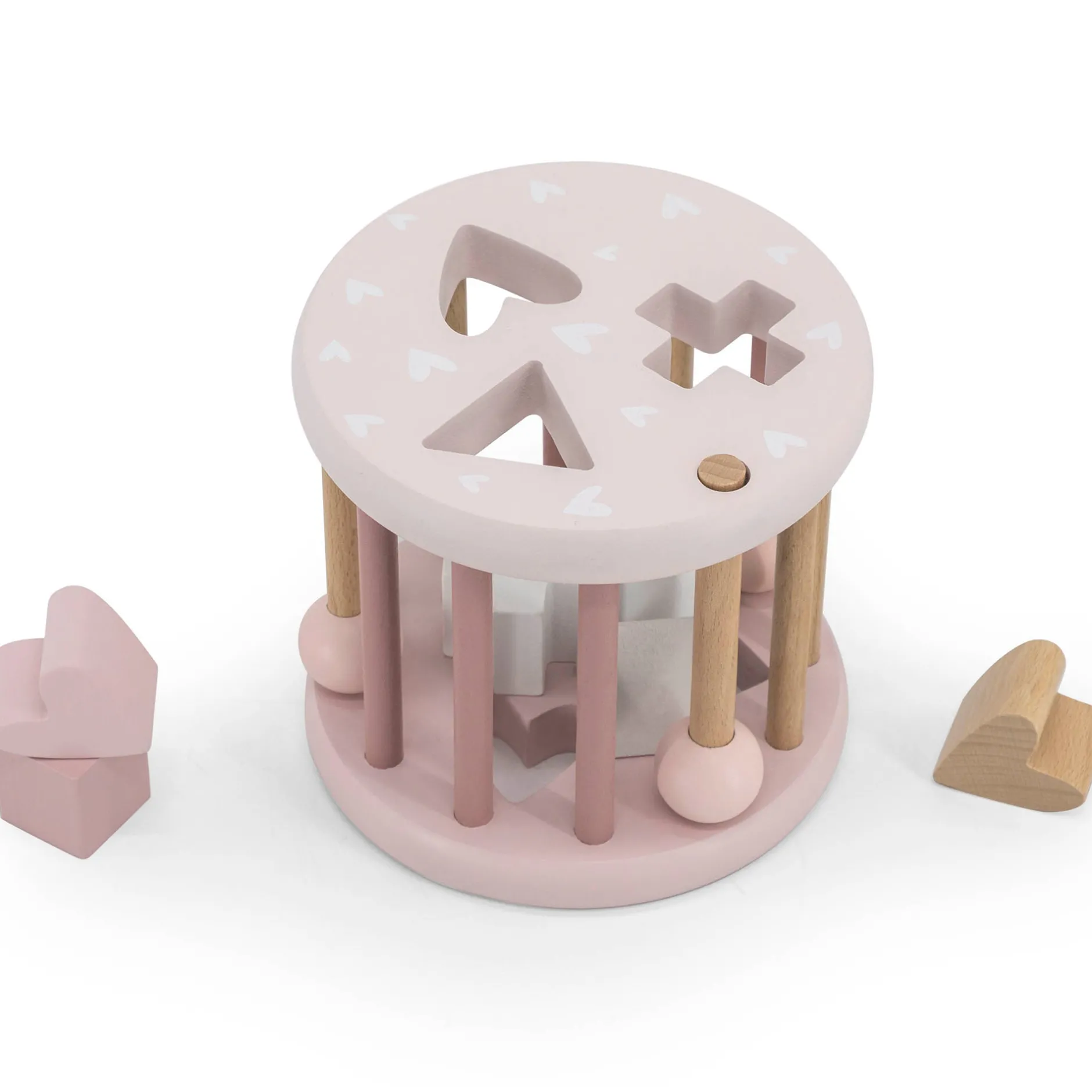 Vormenstoven*Label Label houten vormenstoof Pink