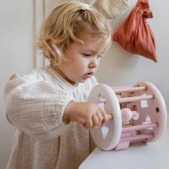 Vormenstoven*Label Label houten vormenstoof Pink