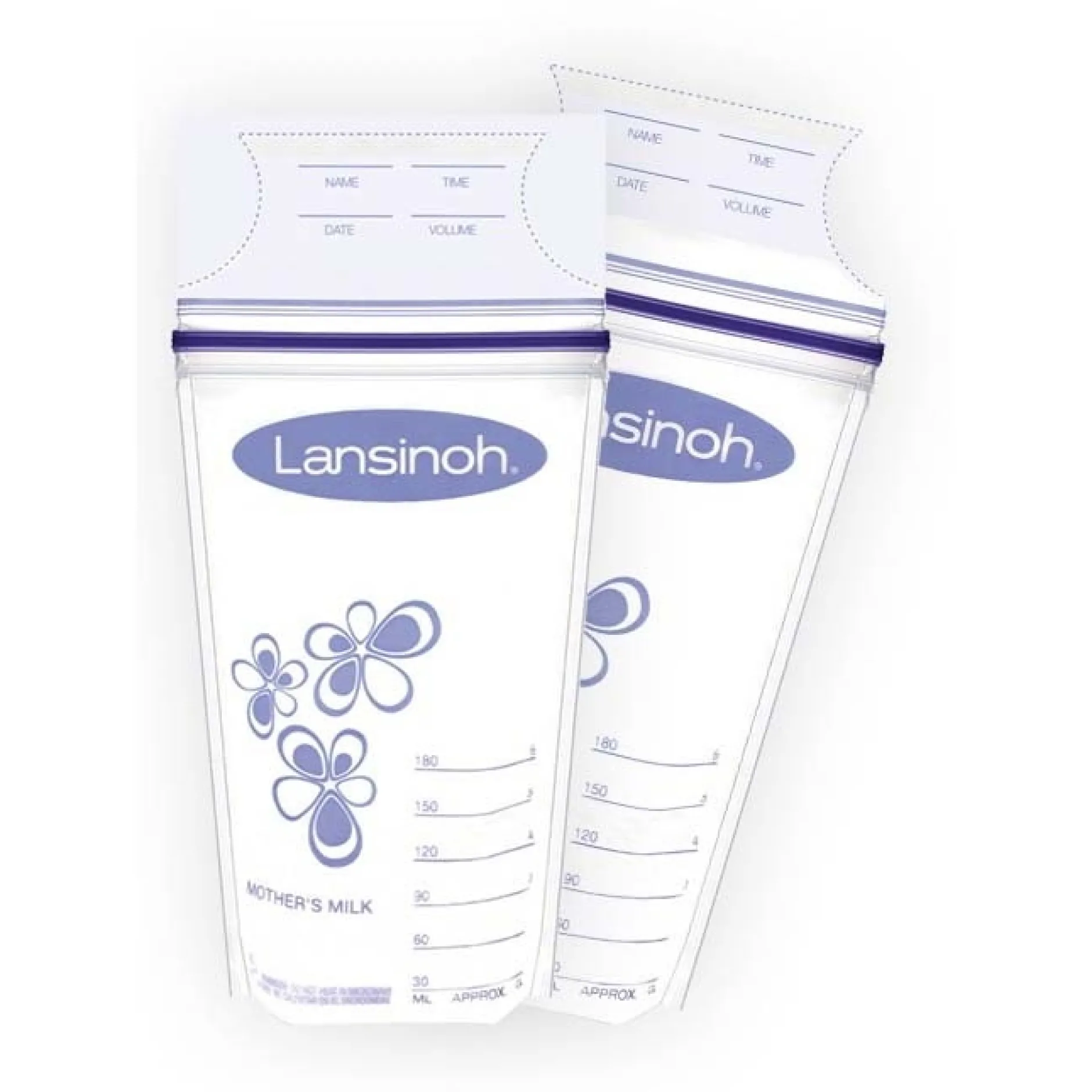 Borstkolf Accessoires|Borstvoedingszakjes & -Flesjes*Lansinoh moedermelk bewaarzakjes 180ml - 25 stuks