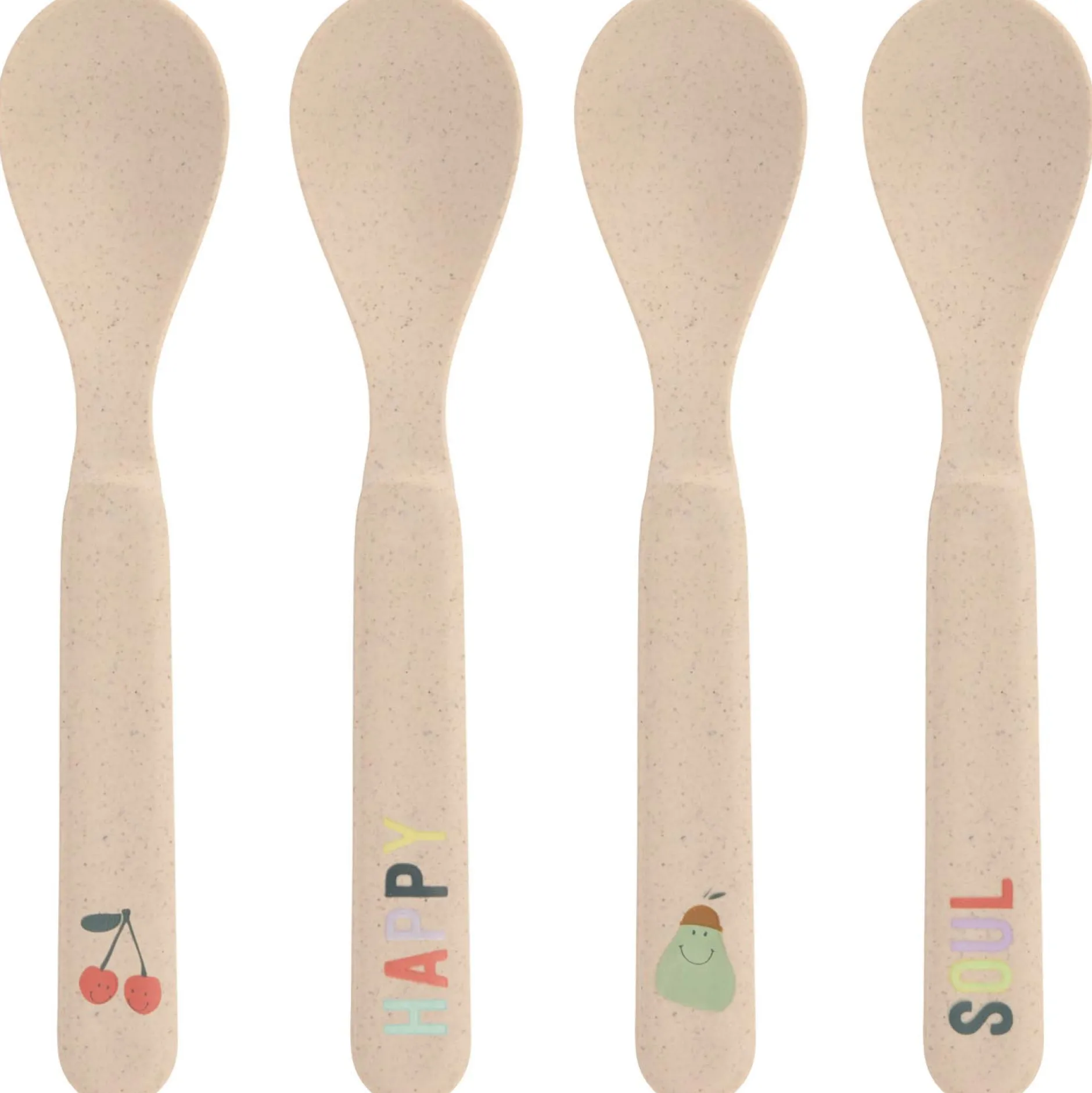 Kinderbestek*Lässig Lassig lepelset happy fruits cherry beige