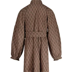 Jurken & Rokken|Jurken & Rokken*Levv peuter jurk lange mouwen all over print bruin Taupebrown