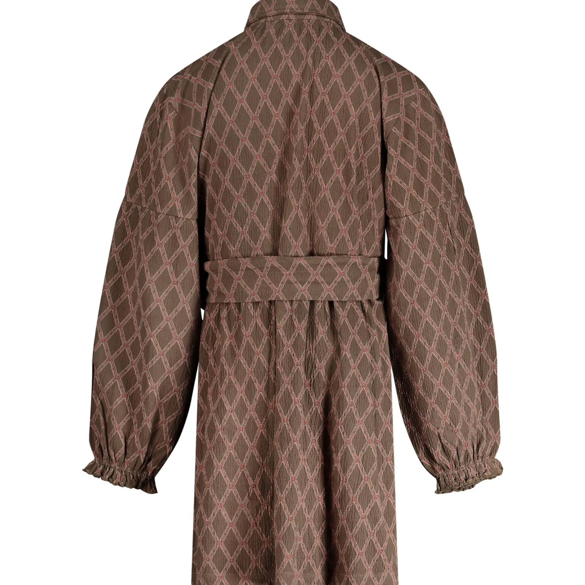 Jurken & Rokken|Jurken & Rokken*Levv peuter jurk lange mouwen all over print bruin Taupebrown