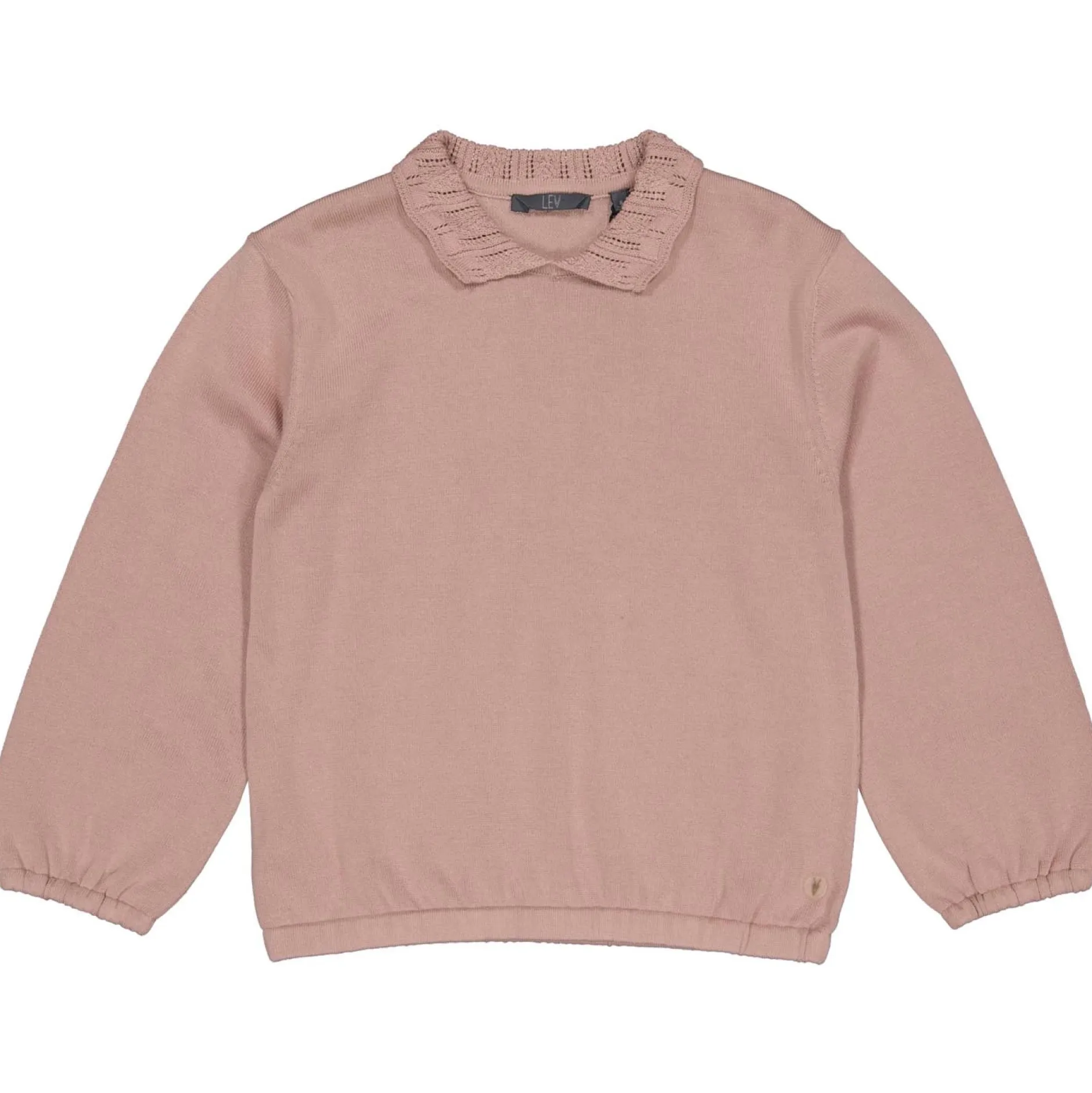 Truien & Vesten|Shirts & Blouses*Levv peuter trui lange mouwen effen roze Skin Piink