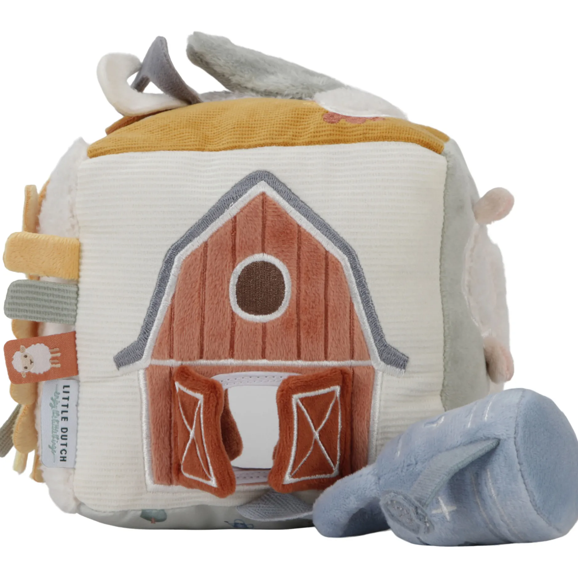 Interactief Speelgoed|Hangspeelgoed*Little Dutch activiteitenkubus Little Farm Mintgreen