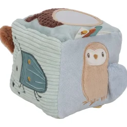 Interactief Speelgoed|Hangspeelgoed*Little Dutch activiteitenkubus Forest Friends Lightbrown