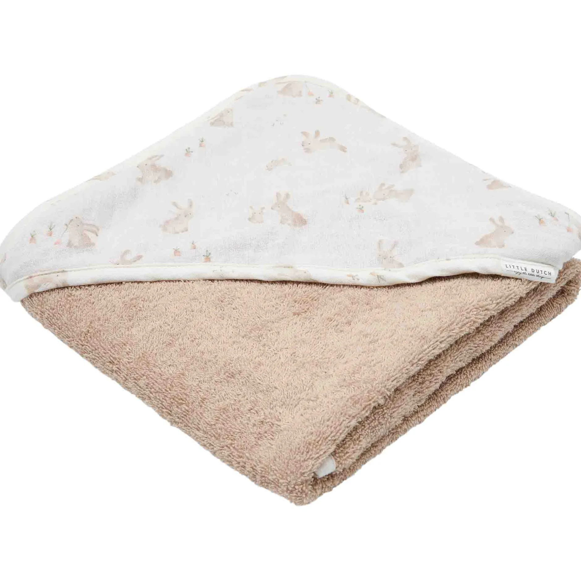 Badcapes & Badjassen*Little Dutch badcape Baby Bunny beige