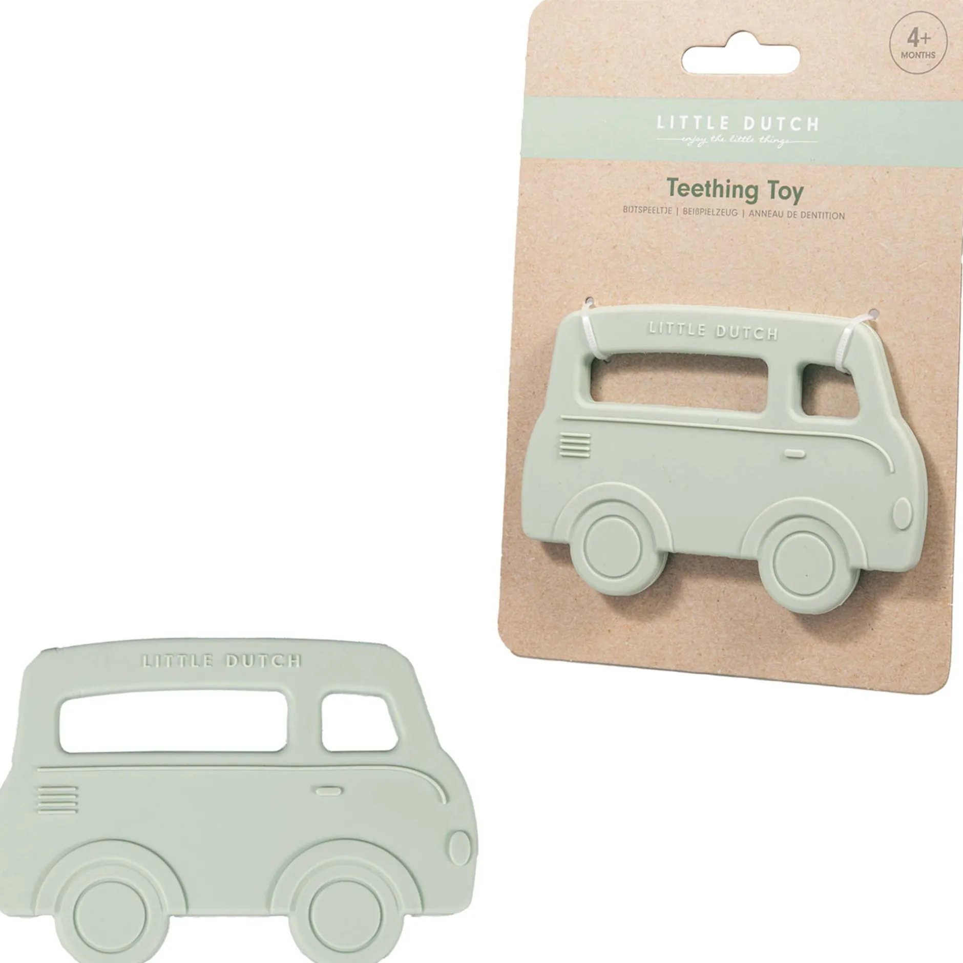 Feestartikelen|Kraamcadeaus*Little Dutch Bijtring Bus groen