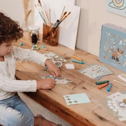 Tekenen|Puzzels & Spellen*Little Dutch crea box Forest Friends Blue