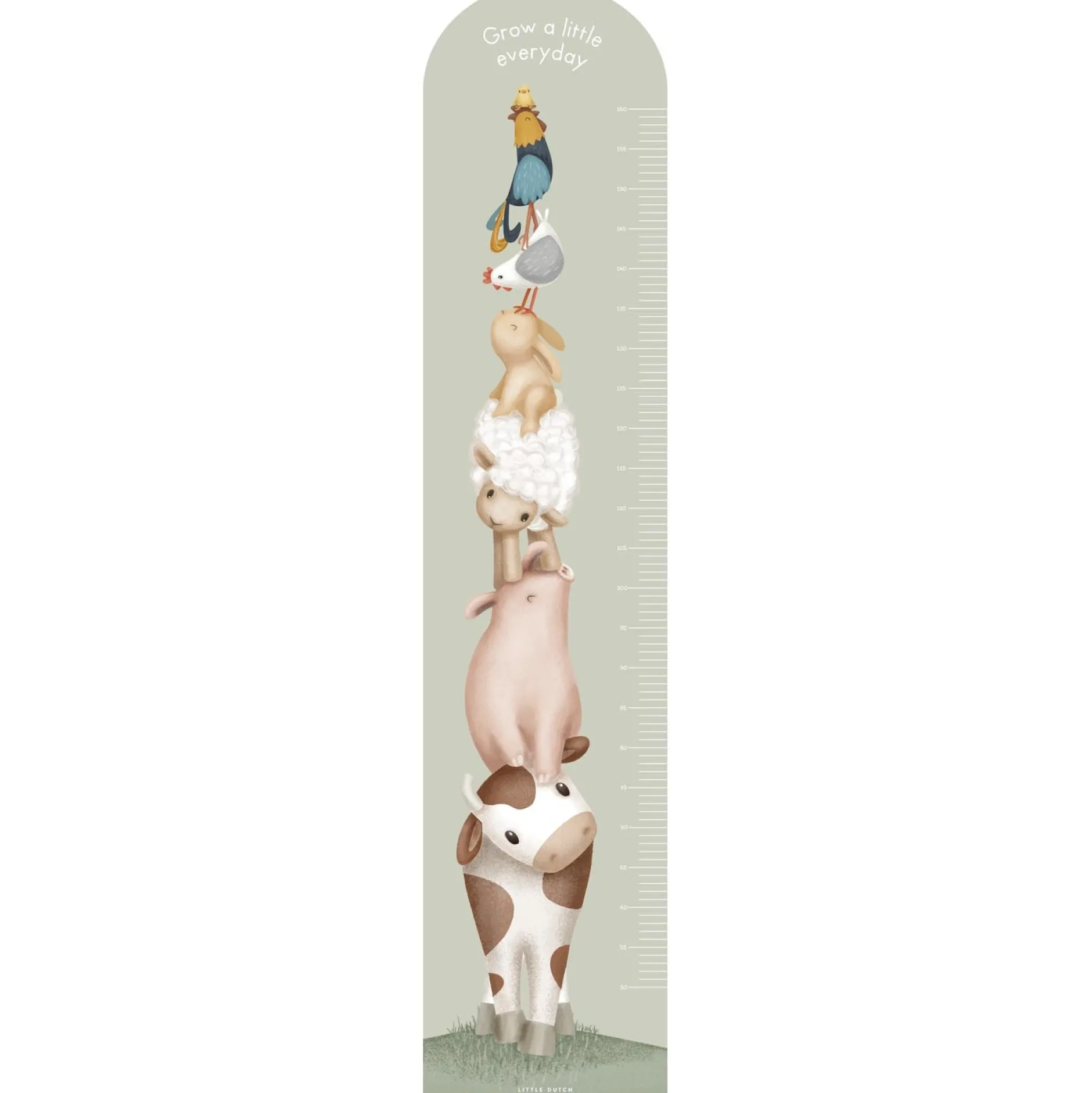 Wanddecoratie*Little Dutch Groeimeter Little Farm mint