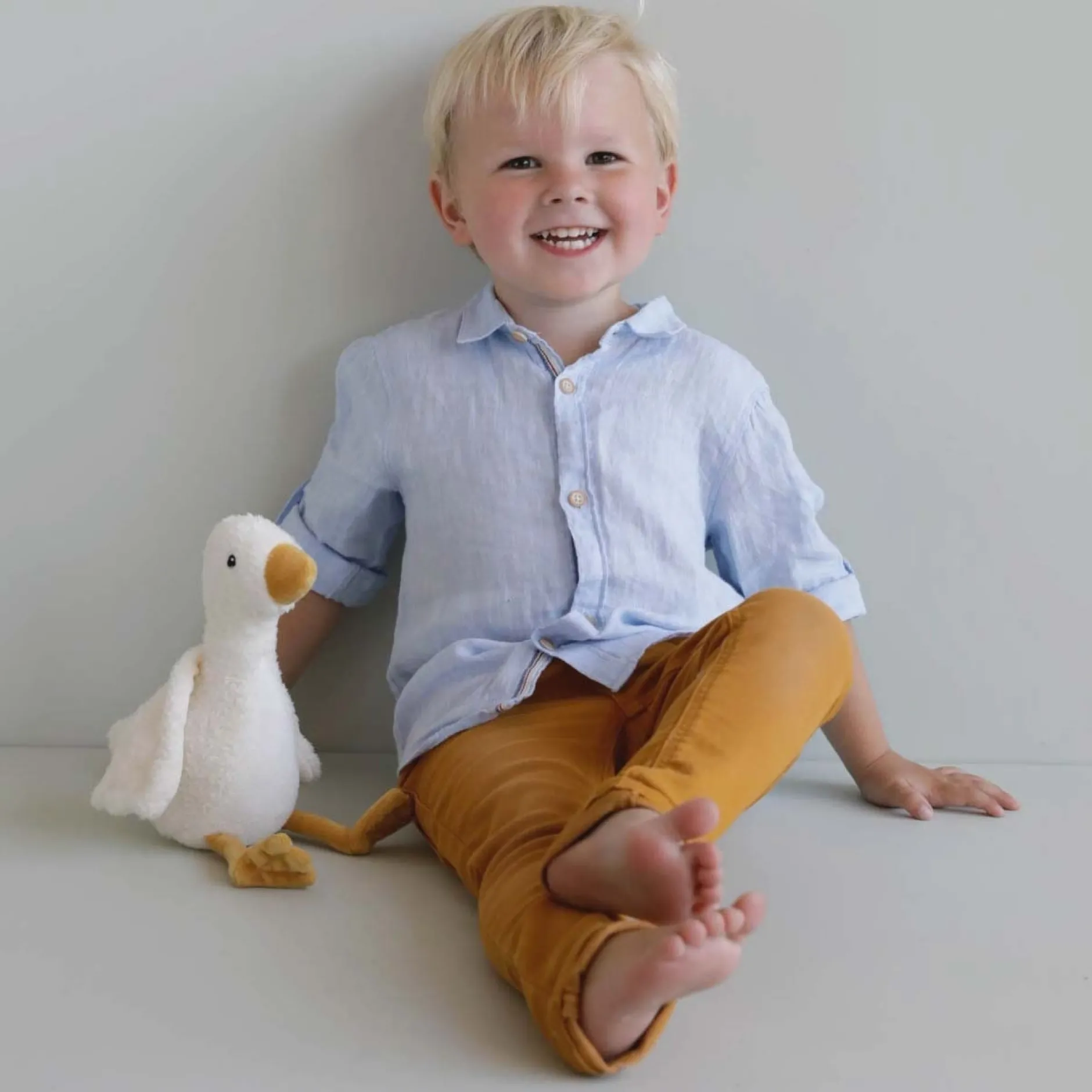 Knuffels*Little Dutch knuffel Little Goose 18cm White
