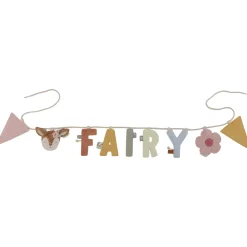 Wanddecoratie*Little Dutch letterslinger bloem roze