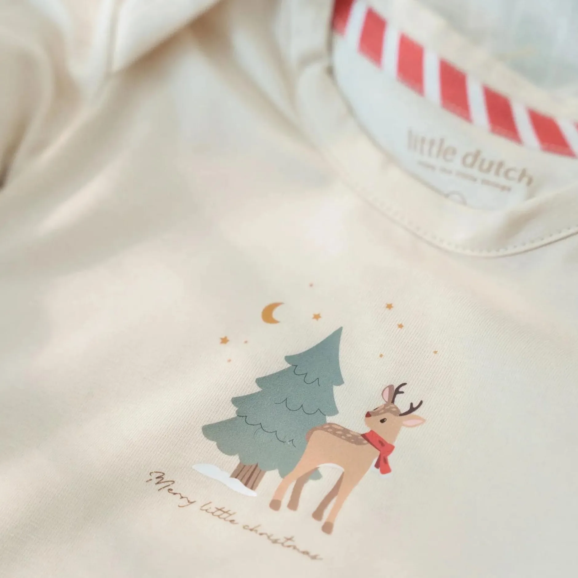 Rompers|Rompers*Little Dutch 2-pack romper kerst Beigebrown