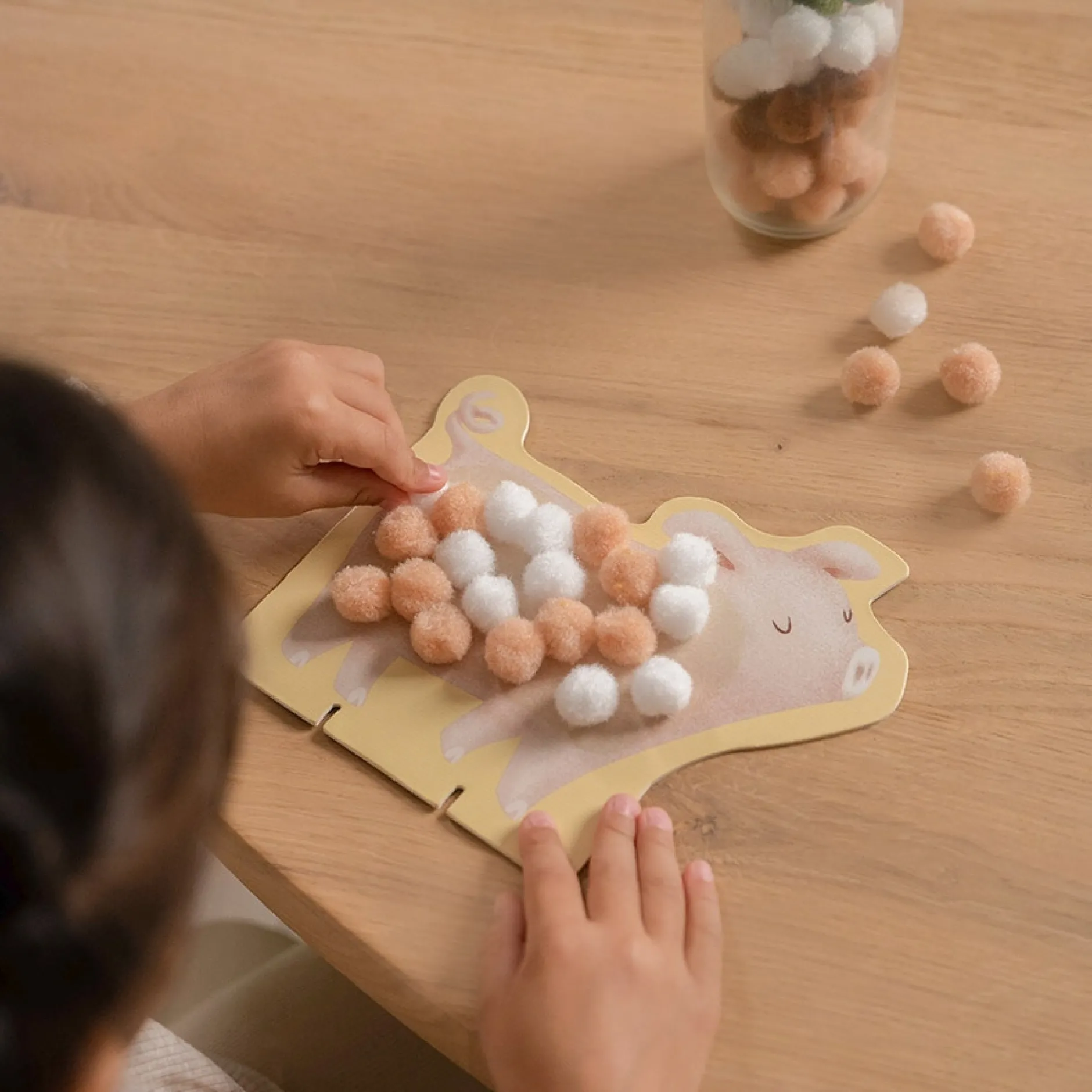 Tekenen|Puzzels & Spellen*Little Dutch pom pom plakken Little Farm Multi