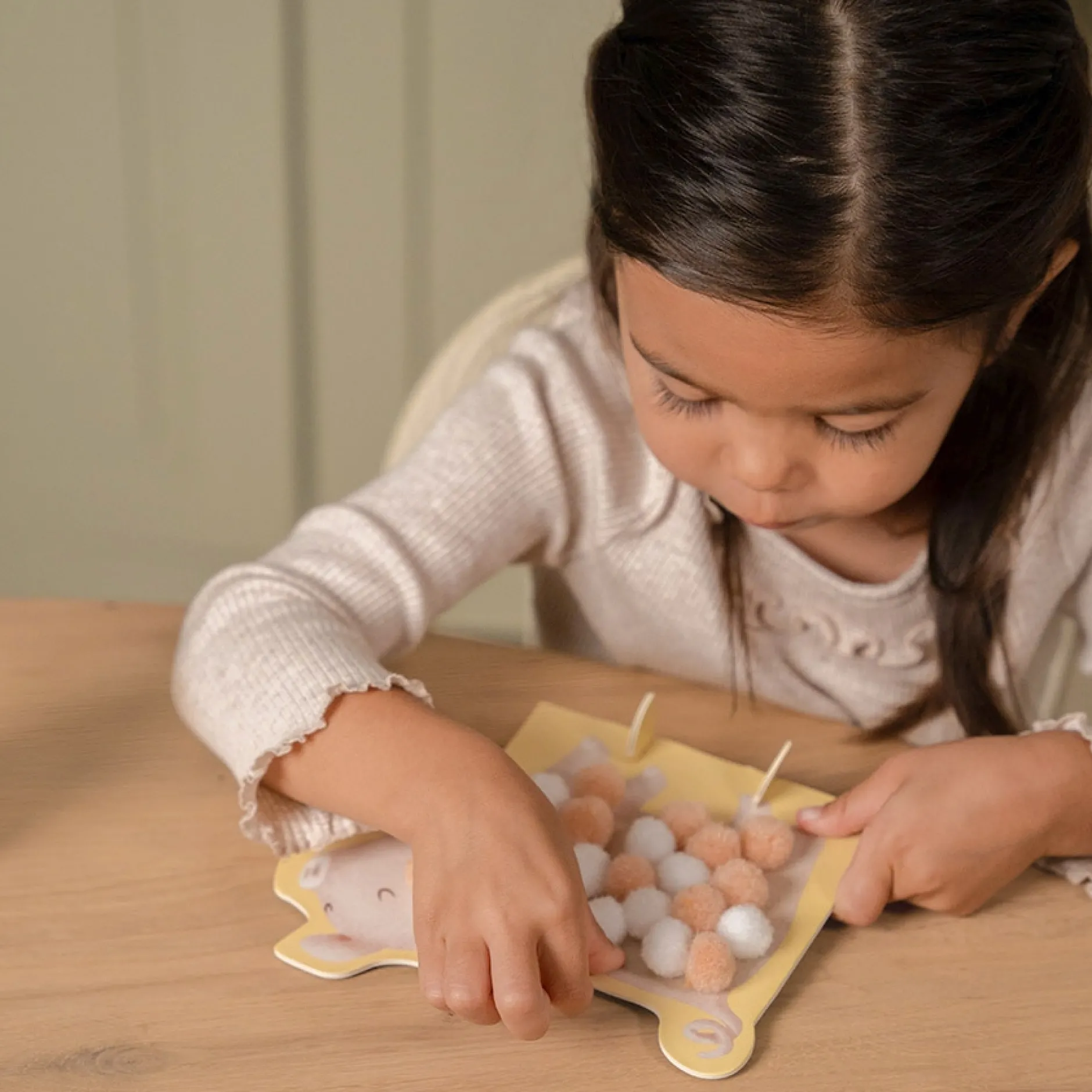 Tekenen|Puzzels & Spellen*Little Dutch pom pom plakken Little Farm Multi