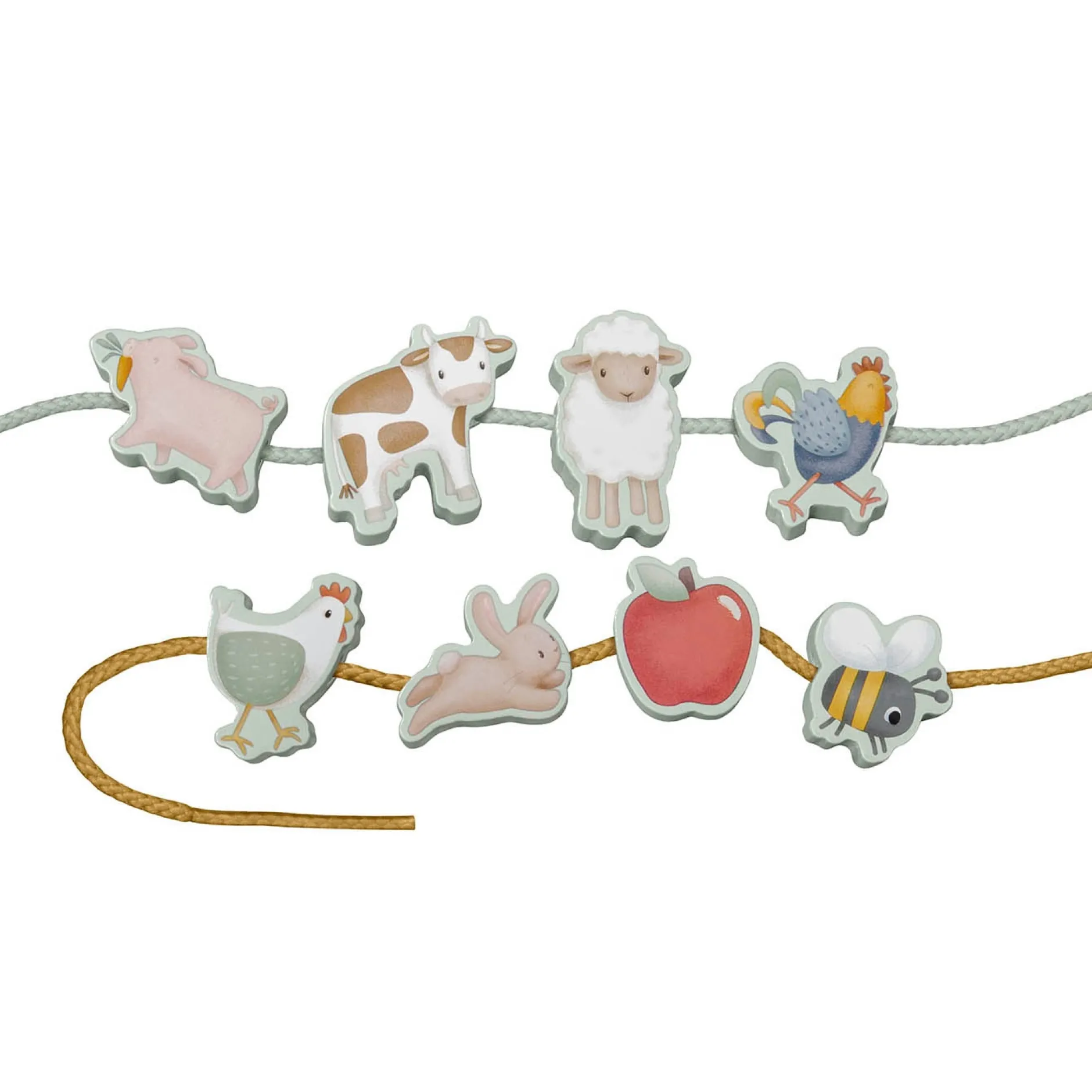 Tekenen|Puzzels & Spellen*Little Dutch rijgkralen Little Farm Multi
