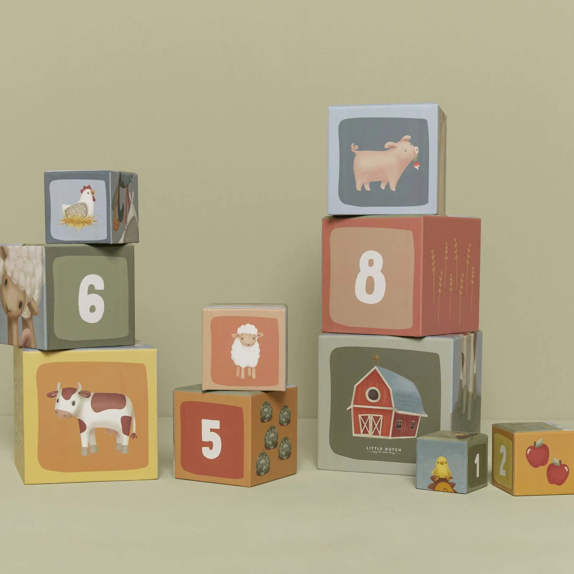 Puzzels|Stapelspeelgoed*Little Dutch Stapeltoren Little Farm Multi