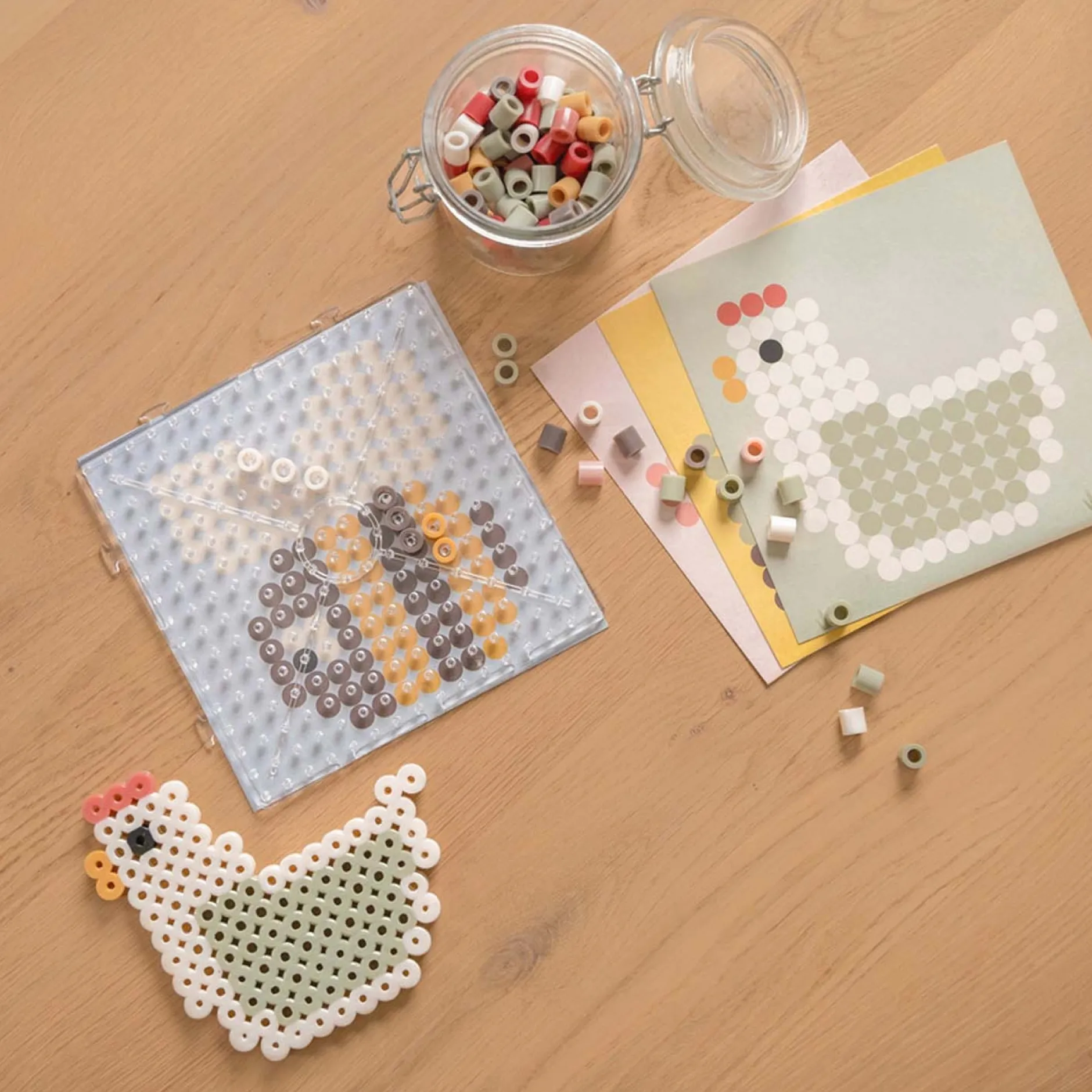 Tekenen|Puzzels & Spellen*Little Dutch strijkkralen Little Farm Multi