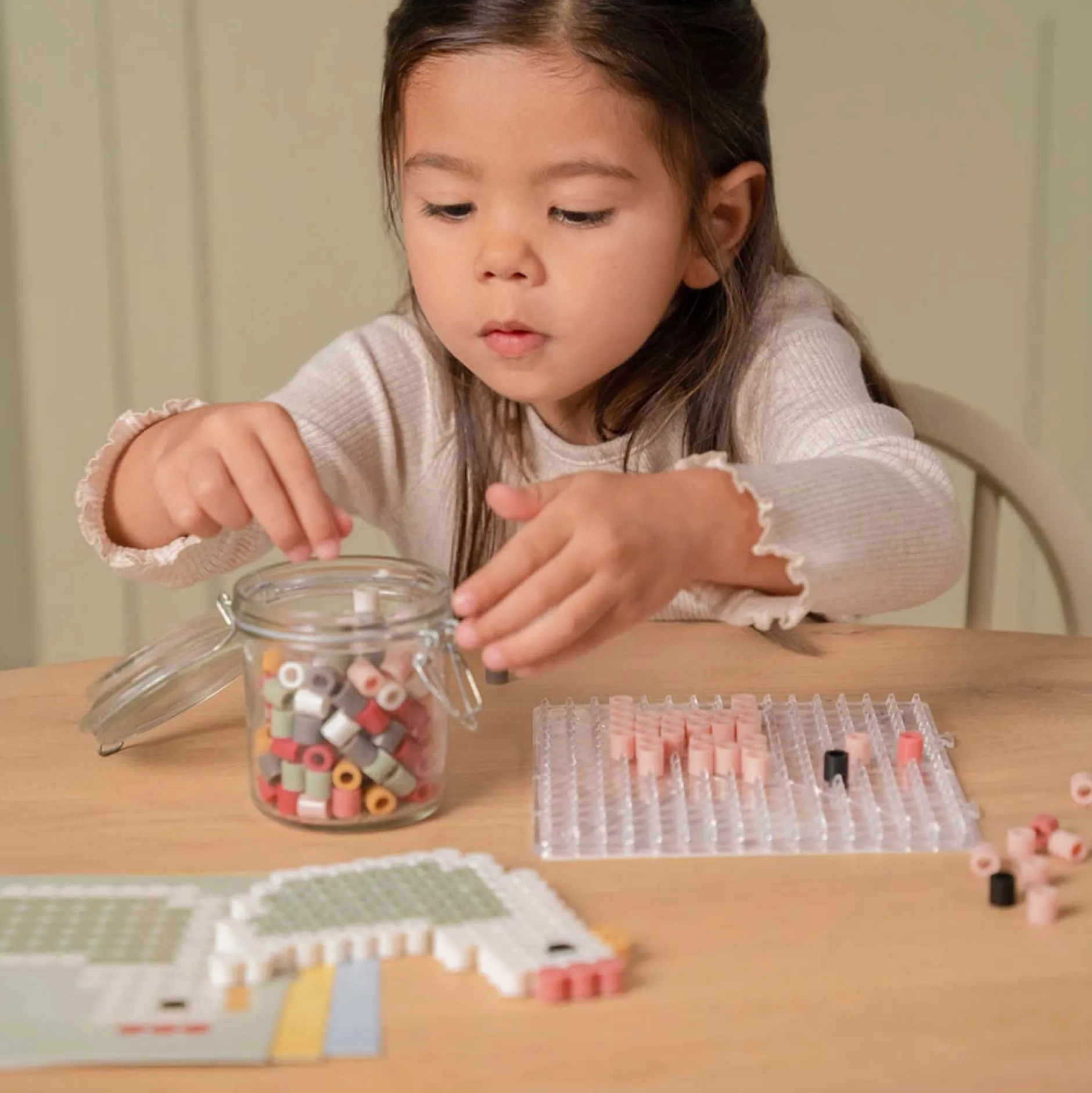 Tekenen|Puzzels & Spellen*Little Dutch strijkkralen Little Farm Multi