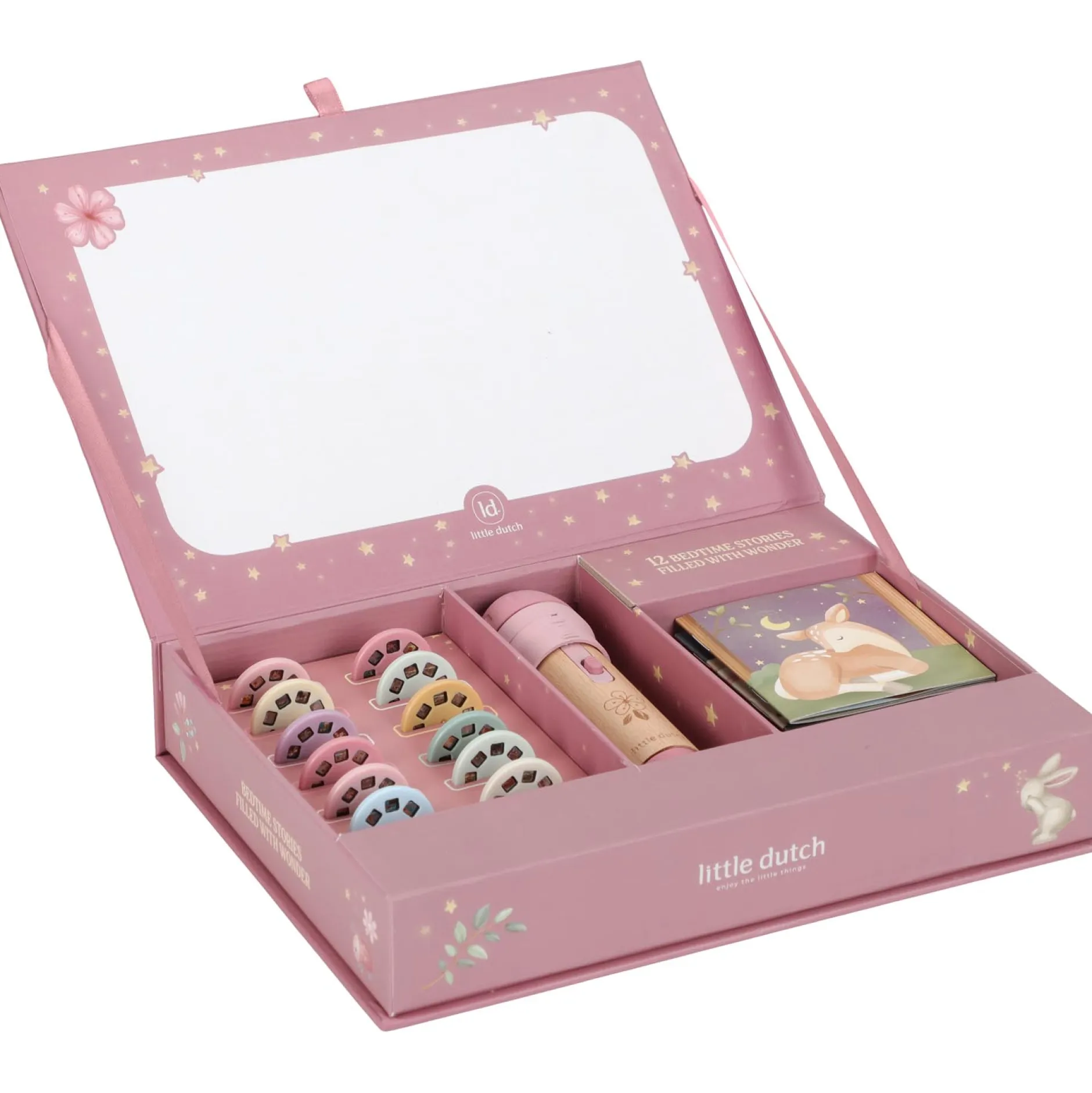 Kraamcadeaus*Little Dutch verhalen projector zaklamp Pink