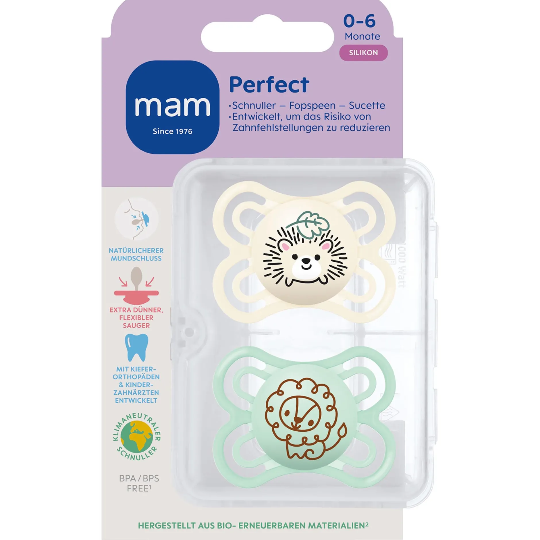 Fopspenen|Fopspenen & Accessoires*Mam fopspeen Perfect Silikon 0-6 maanden Multi