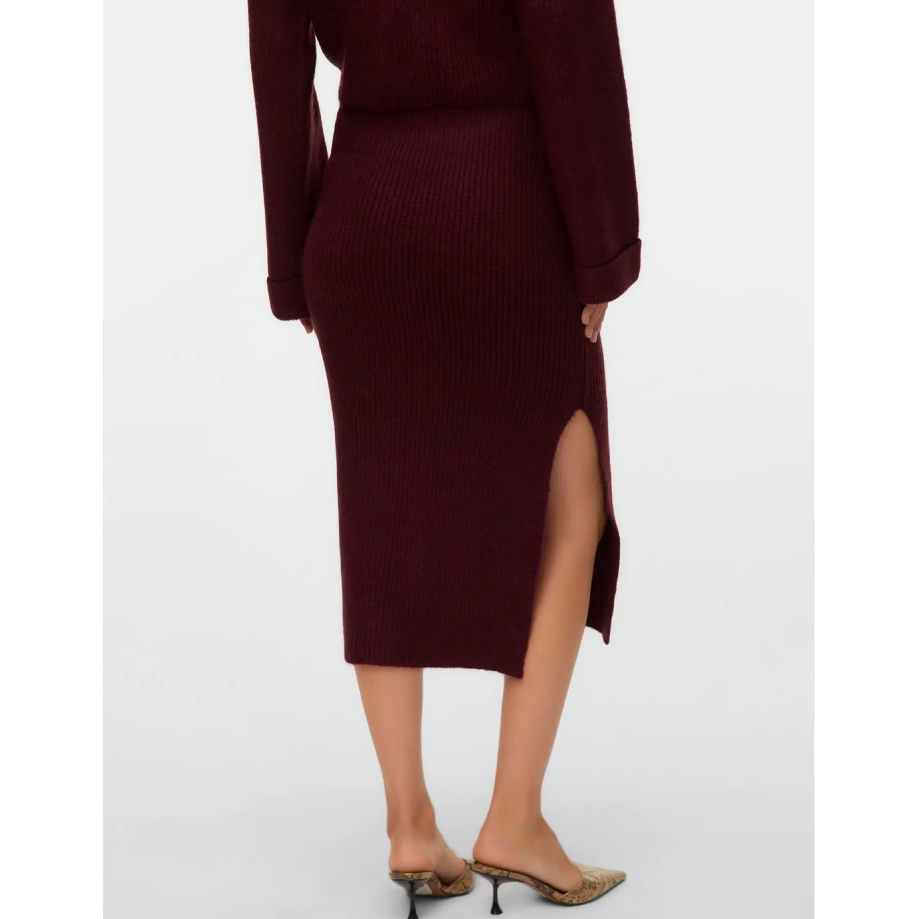 Jurken & Rokken*Mamalicious zwangerschapsrok knielengte effen rood Winered
