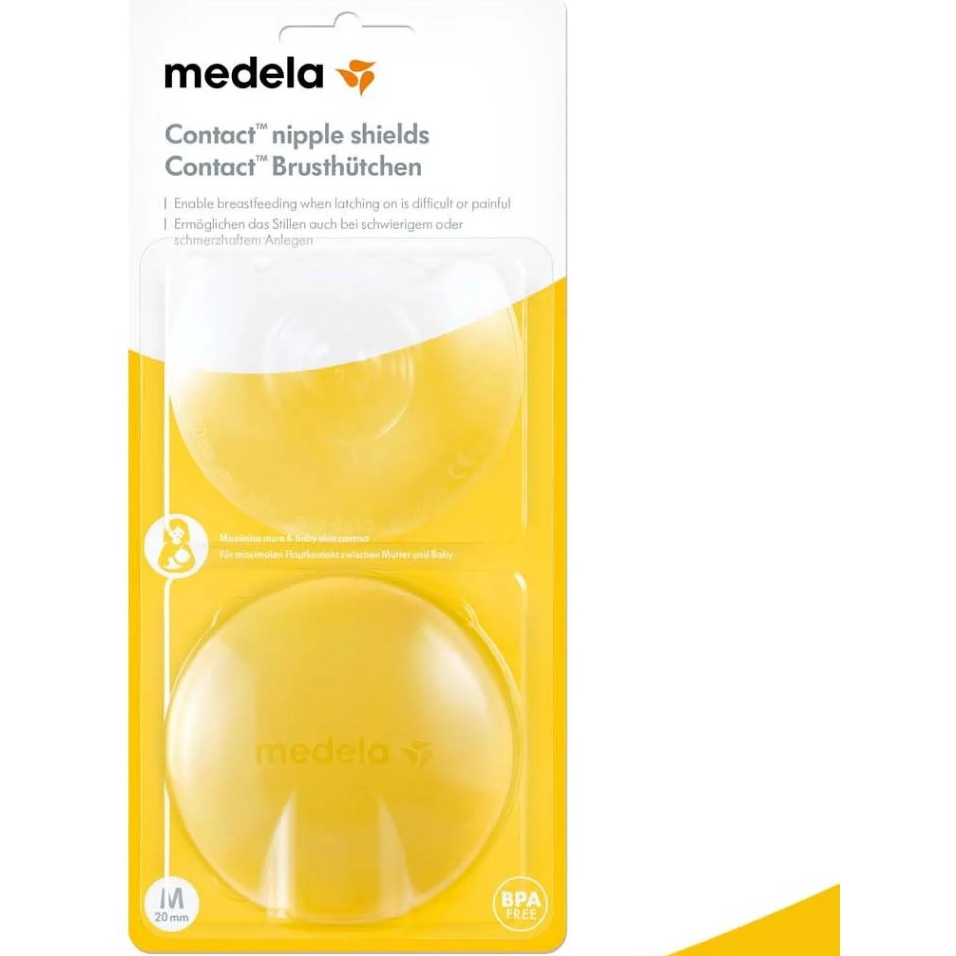 Tepelbeschermers|Borstverzorging*Medela Contact tepelhoedjes maat M