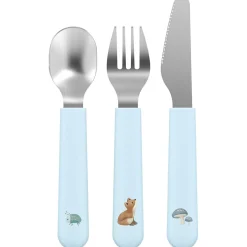 Kinderbestek*Mepal kinderbestekset 3-delig Forest Friends blauw