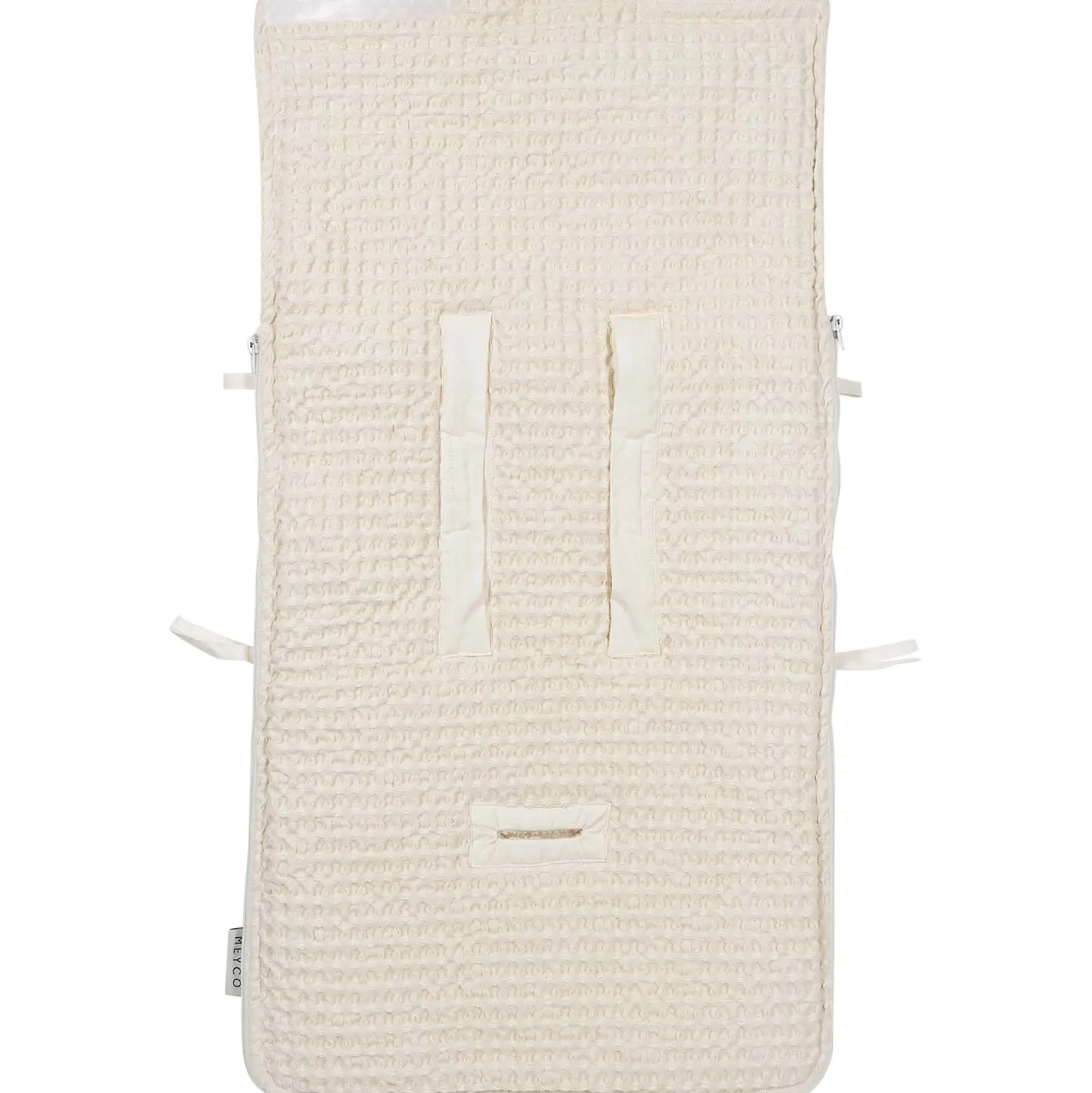 Voetenzakken|Voetenzakken*Meyco autostoel voetenzak Wafel Teddy Ivory White