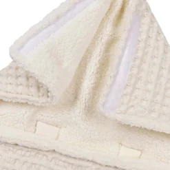 Voetenzakken|Voetenzakken*Meyco autostoel voetenzak Wafel Teddy Ivory White