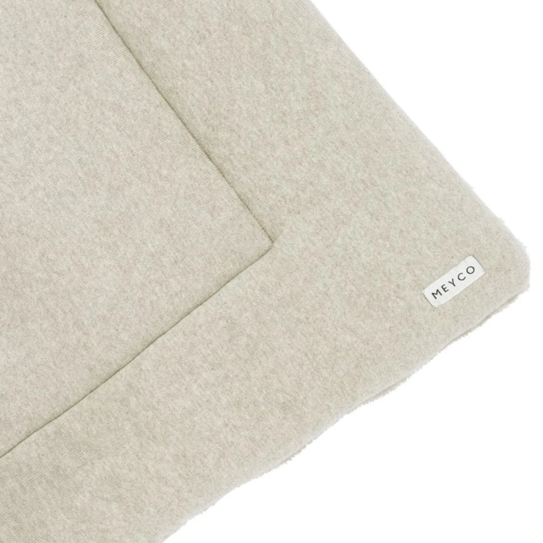 Boxkleden*Meyco boxkleed Knit basic met teddy Sandbrown