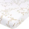 Hoeslakens*Meyco hoeslaken Branches co-sleeper beige