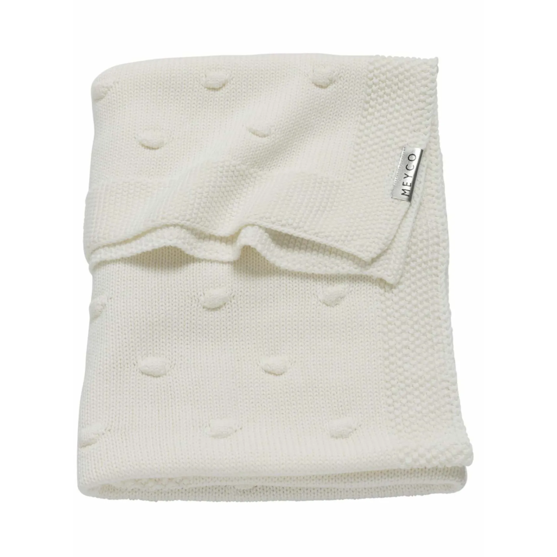 Dekens*Meyco ledikantdeken knots beige