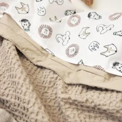 Dekens*Meyco ledikantdeken wafel beige