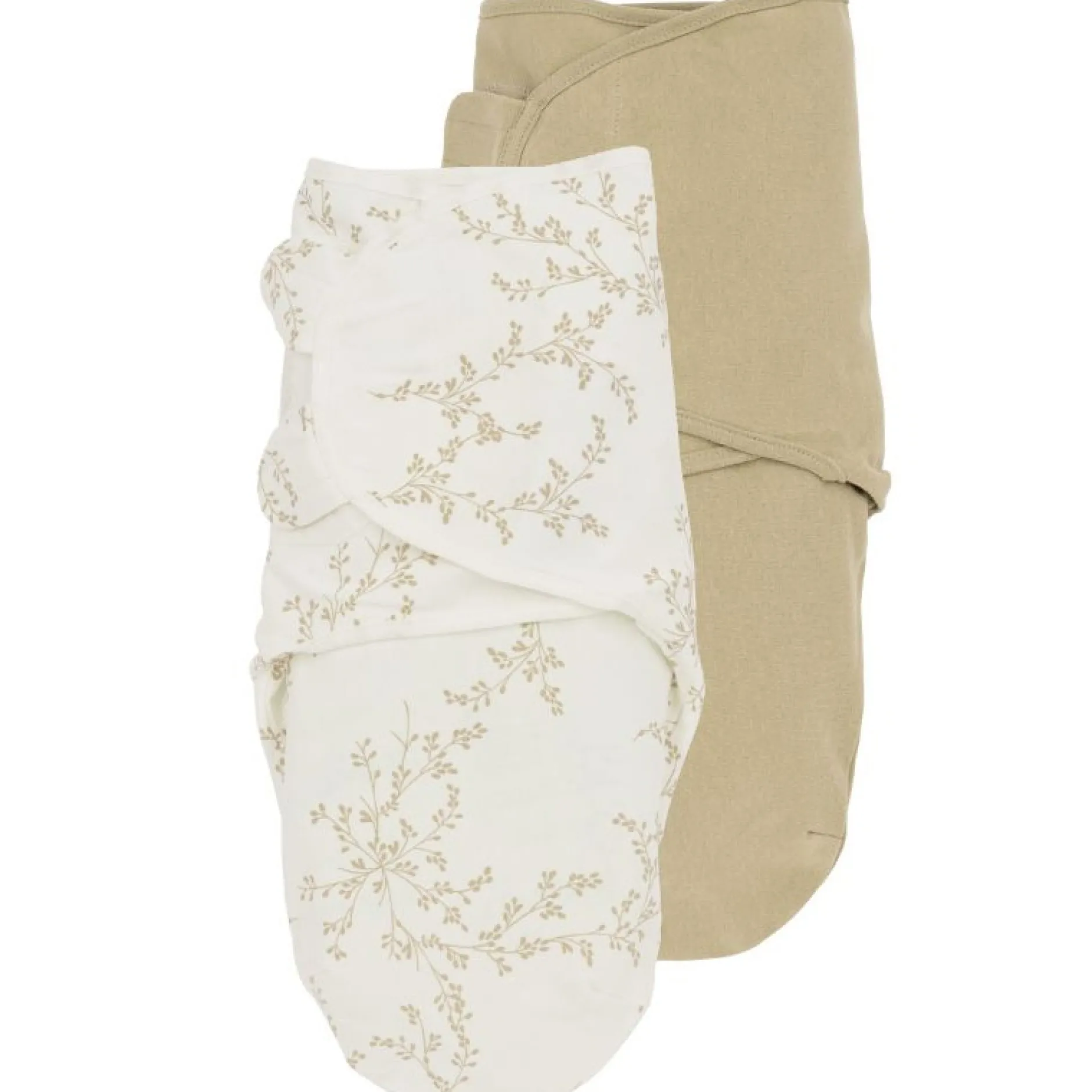 Inbakerdoeken & Inbakerslaapzakken*Meyco swaddle branches 2 stuks 3-6 maanden Sandbrown