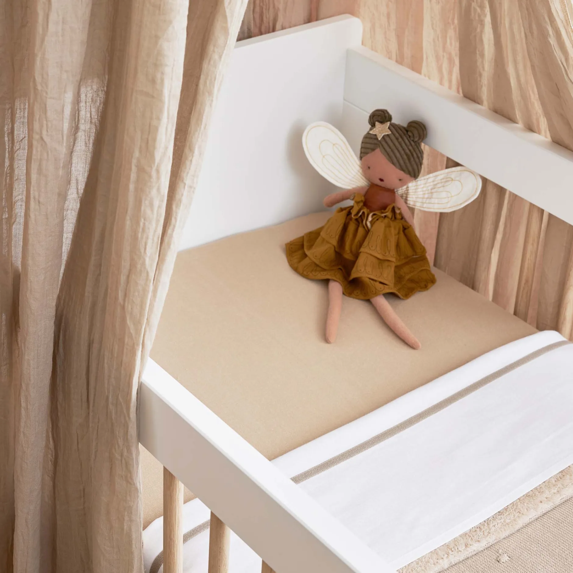 Hoeslakens*Meyco wieg hoeslaken beige