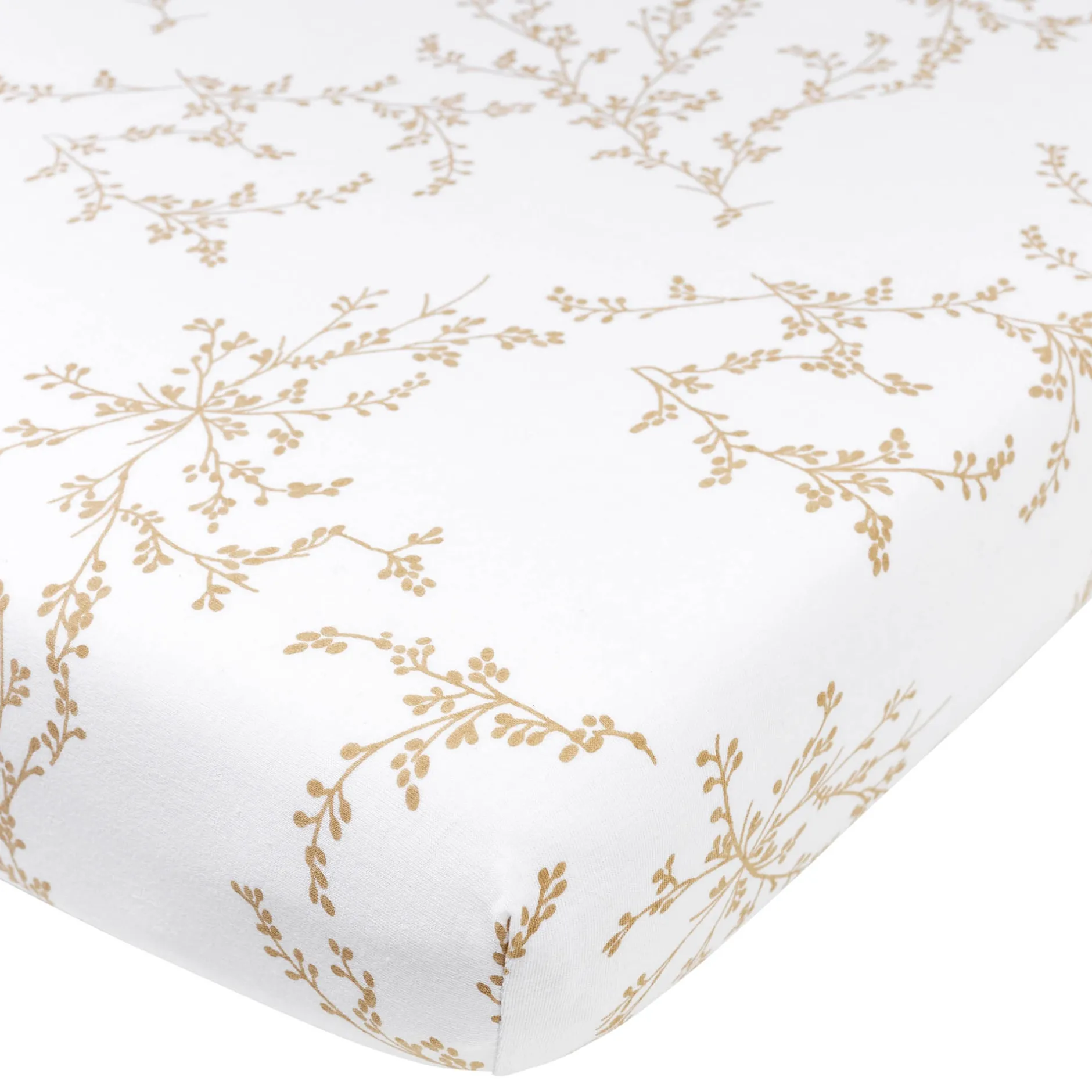 Hoeslakens*Meyco wieg/co-sleeper hoeslaken branches wit