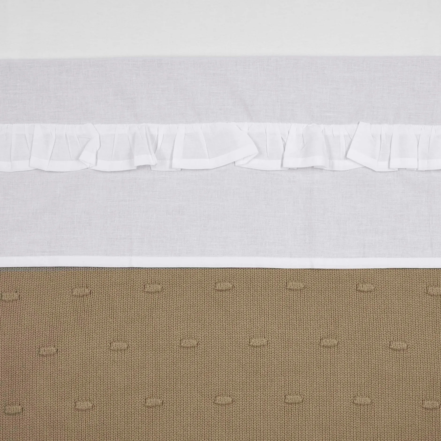 Lakens*Meyco wieglaken ruffle wit