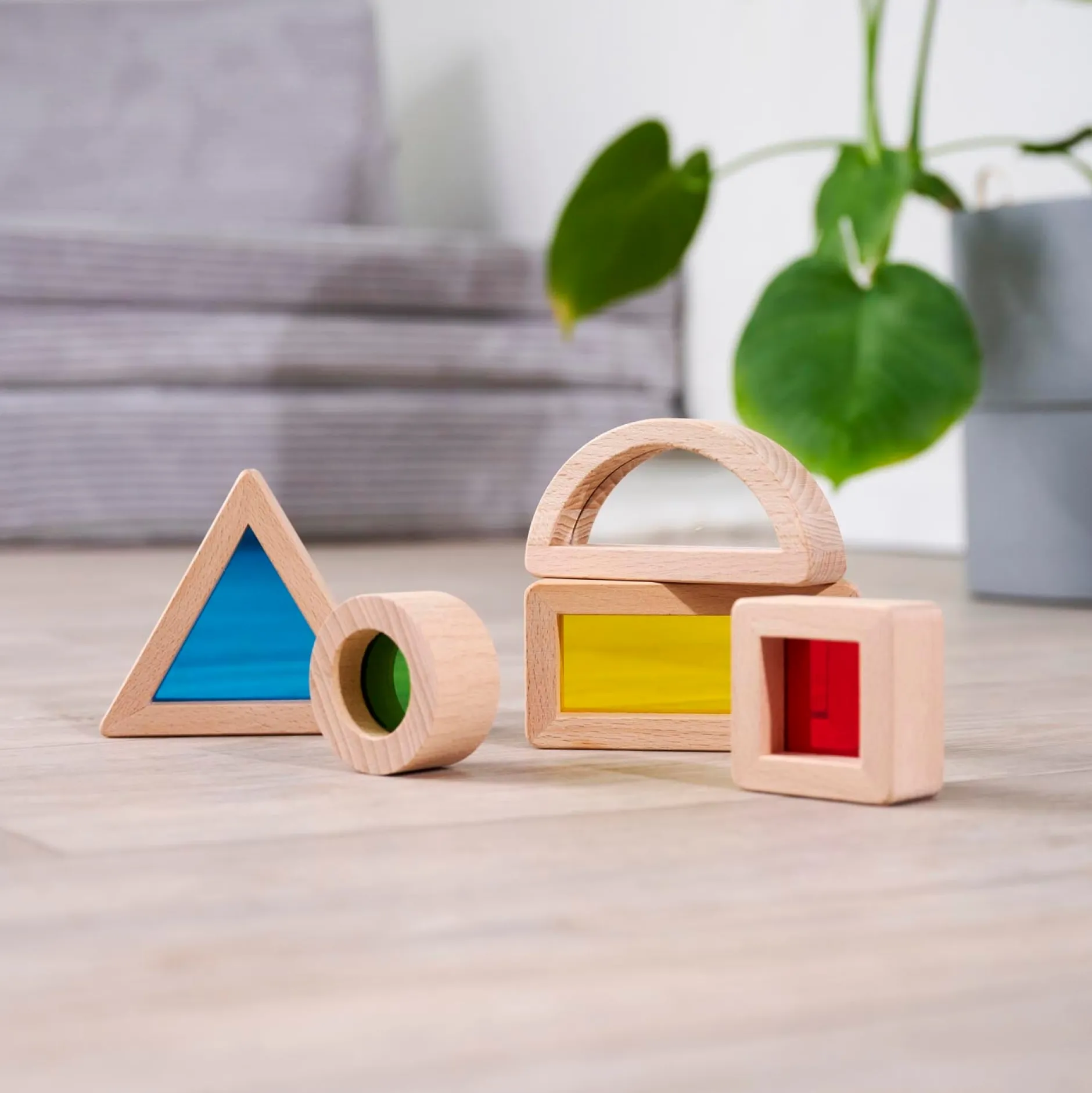 Bouwspeelgoed*Montessori blokken window bricks Multi