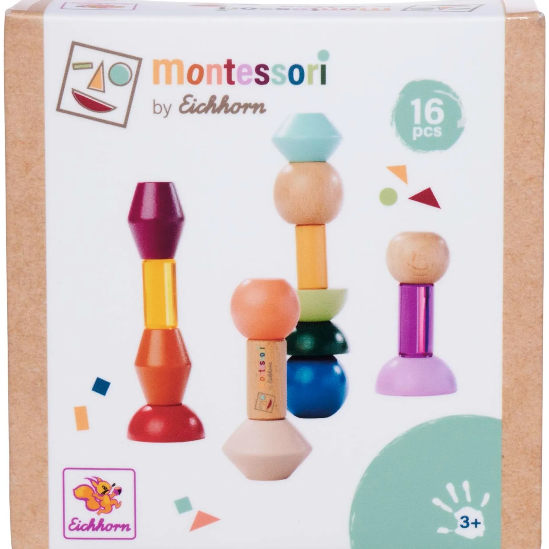 Bouwspeelgoed*Montessori staple beads Multi