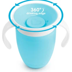 Drinkbekers*Munchkin drinkbeker miracle 360 graden 207ml 6+ maanden blauw