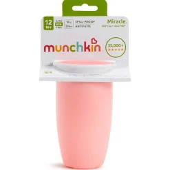 Drinkbekers*Munchkin drinkbeker Miracle 360 graden - 296 ml 12+ maanden roze