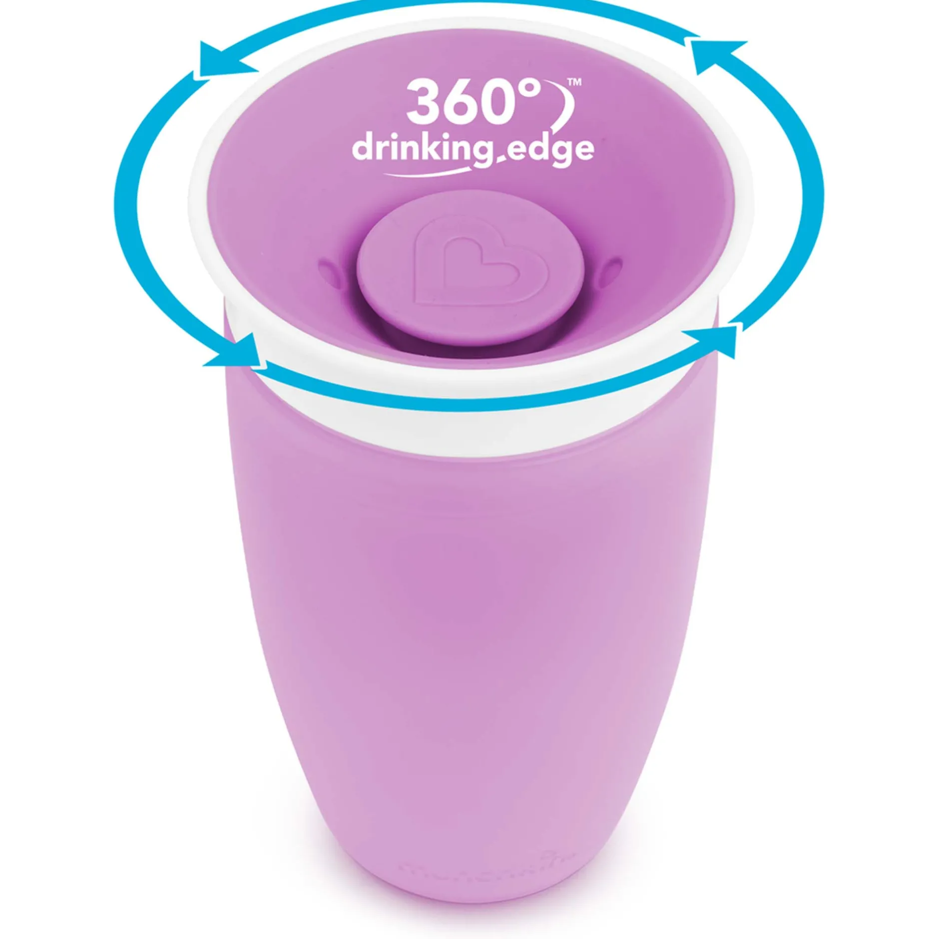 Drinkbekers*Munchkin drinkbeker Miracle 360 graden - 296 ml 12+ maanden paars