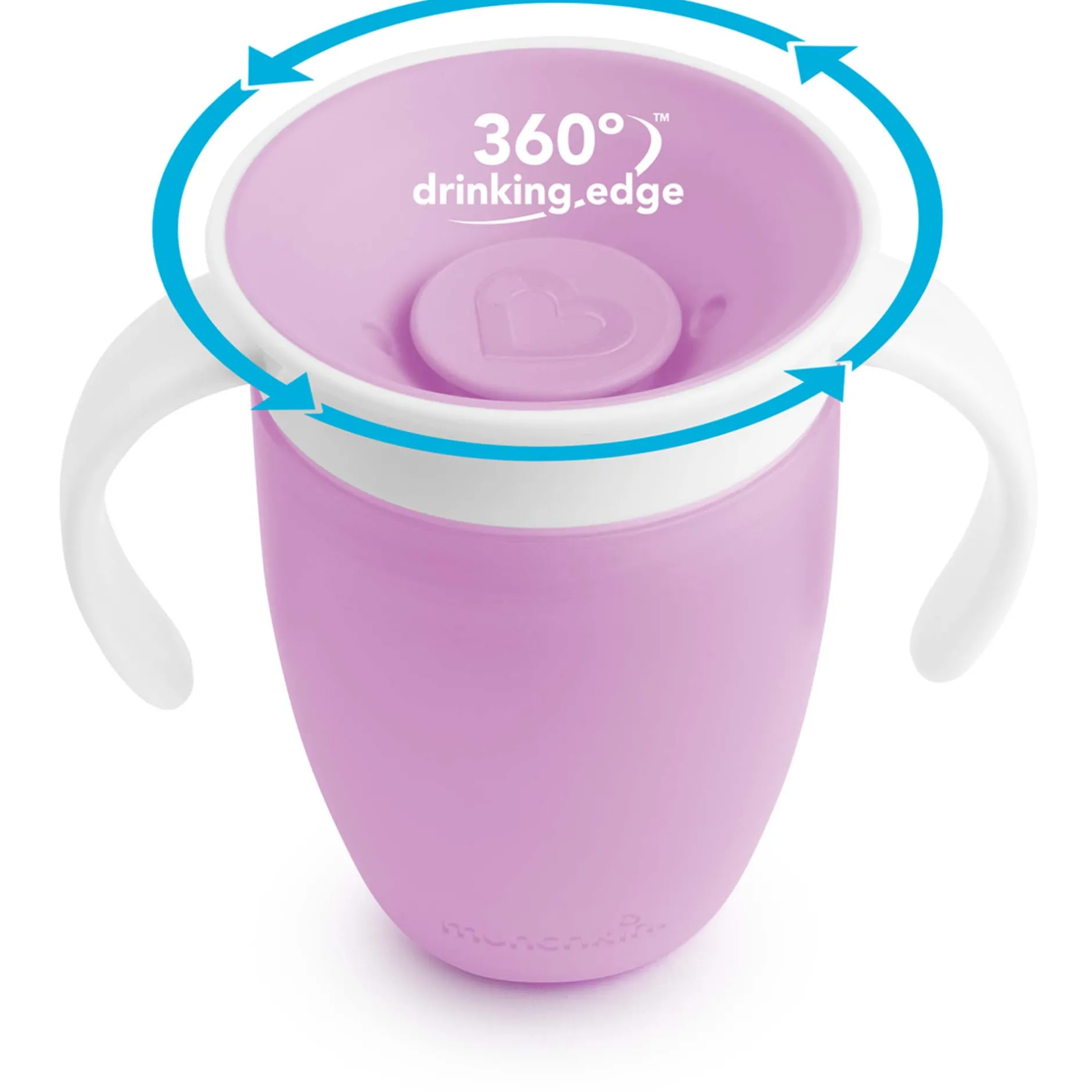 Drinkbekers*Munchkin drinkbeker miracle 360 graden 207ml 6+ maanden paars