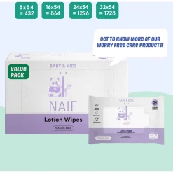 Billendoekjes*Naif Naïf Plasticvrije Lotion Billendoekjes 8 pack
