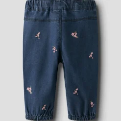 Broeken & Leggings|Jeans*Name It baby broek  bloemen blauw Dark Blue Denim