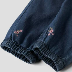 Broeken & Leggings|Jeans*Name It baby broek  bloemen blauw Dark Blue Denim