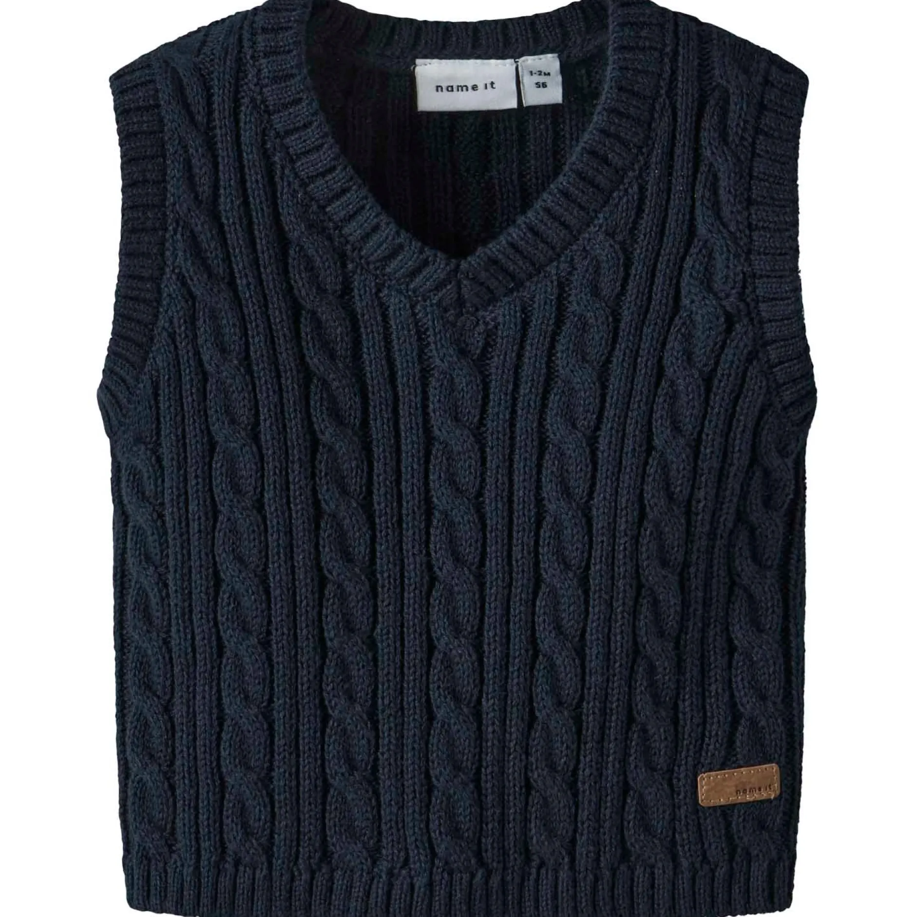 Truien & Vesten|Truien & Sweaters*Name It baby trui mouwloos effen blauw Dark Blue