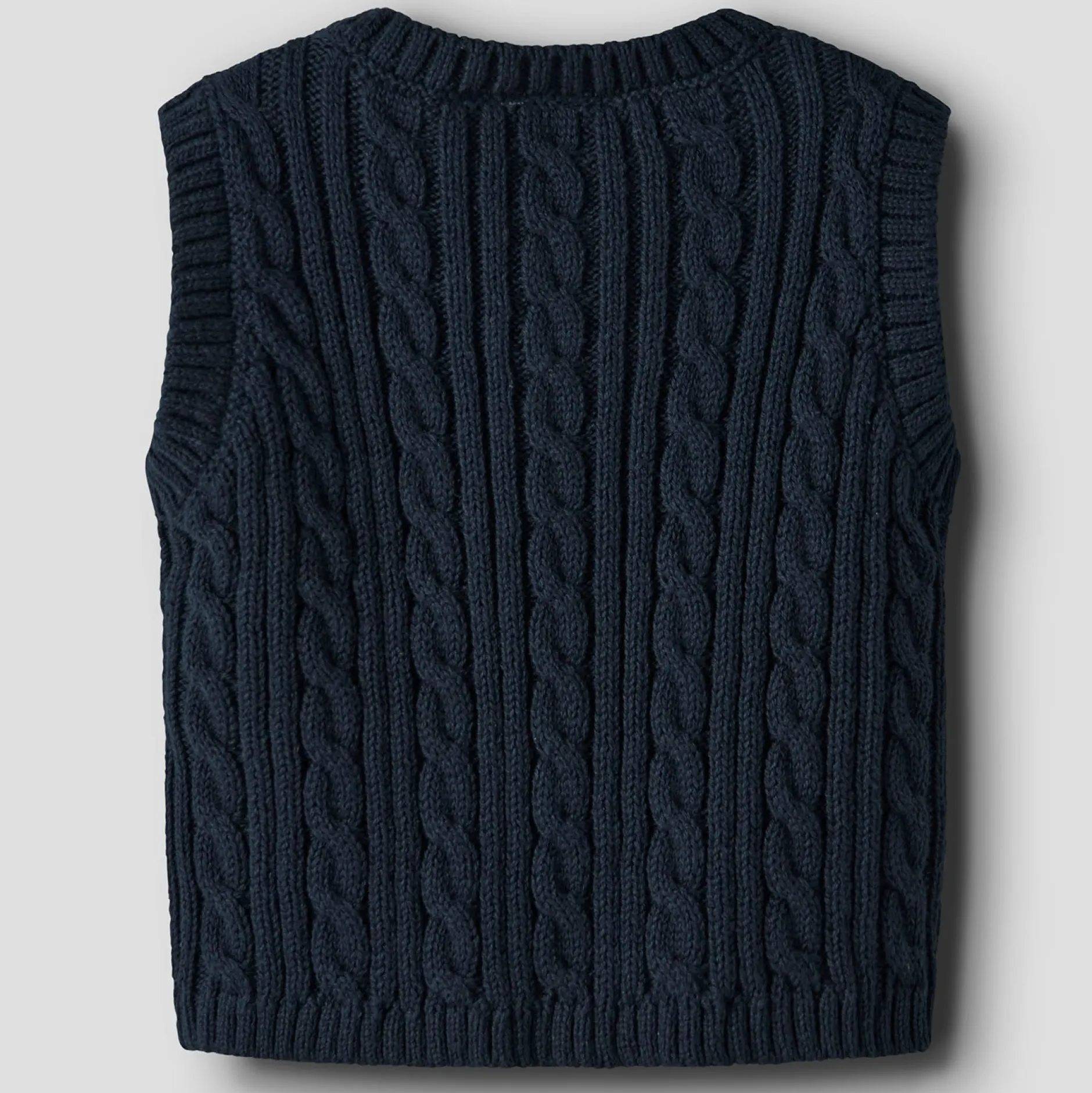 Truien & Vesten|Truien & Sweaters*Name It baby trui mouwloos effen blauw Dark Blue